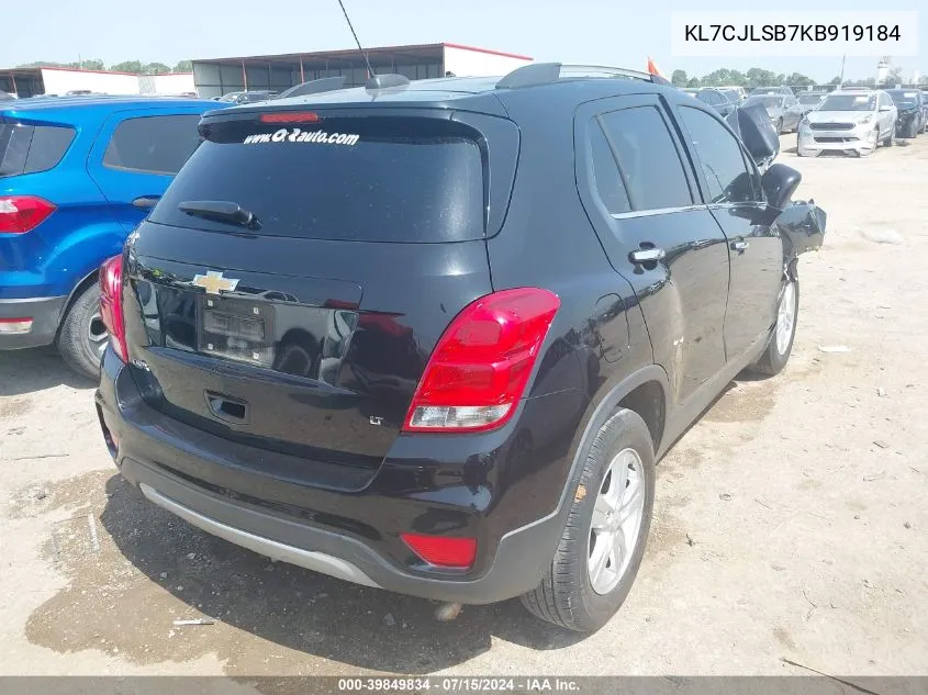 KL7CJLSB7KB919184 2019 Chevrolet Trax Lt