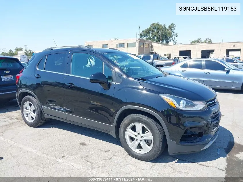 3GNCJLSB5KL119153 2019 Chevrolet Trax Lt