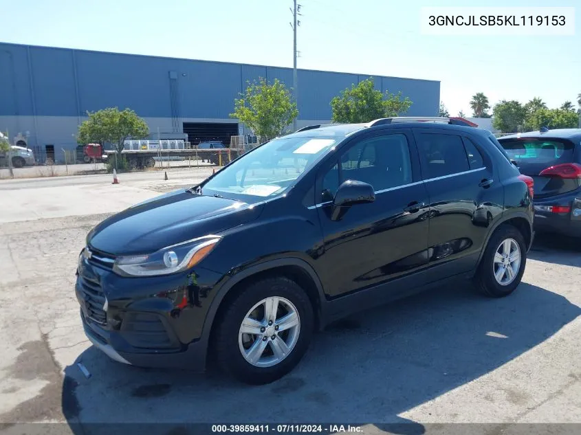 3GNCJLSB5KL119153 2019 Chevrolet Trax Lt