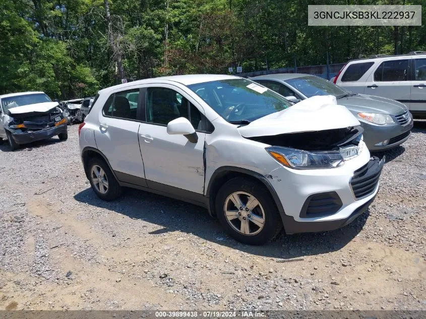 3GNCJKSB3KL222937 2019 Chevrolet Trax Ls