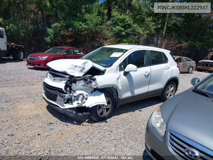 2019 Chevrolet Trax Ls VIN: 3GNCJKSB3KL222937 Lot: 39899438