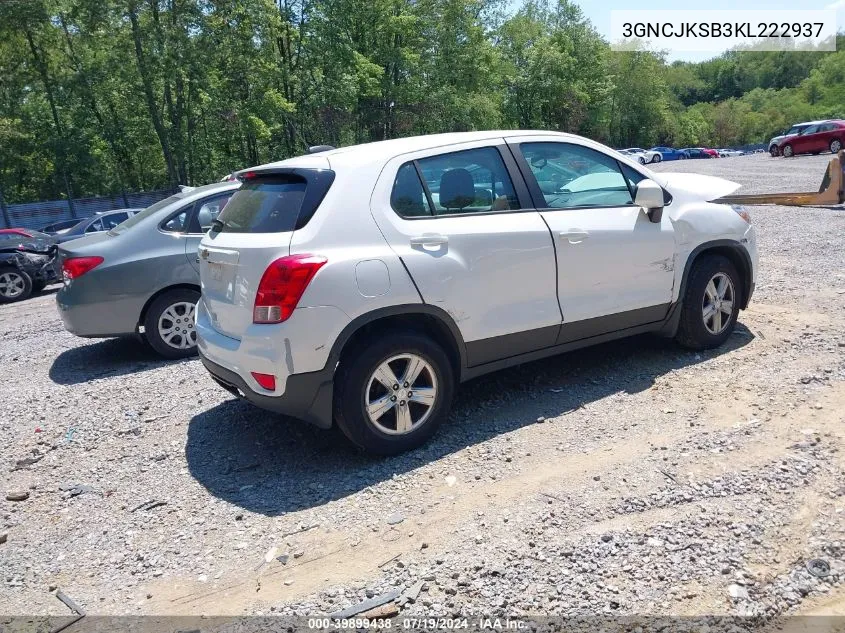 3GNCJKSB3KL222937 2019 Chevrolet Trax Ls