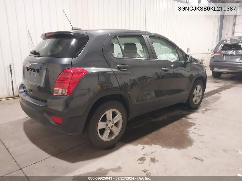 3GNCJKSB0KL210387 2019 Chevrolet Trax Ls