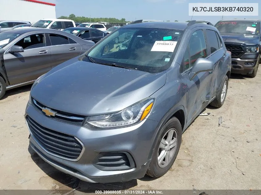 KL7CJLSB3KB740320 2019 Chevrolet Trax Lt