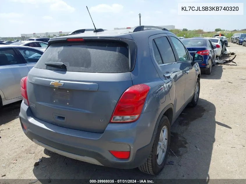 KL7CJLSB3KB740320 2019 Chevrolet Trax Lt