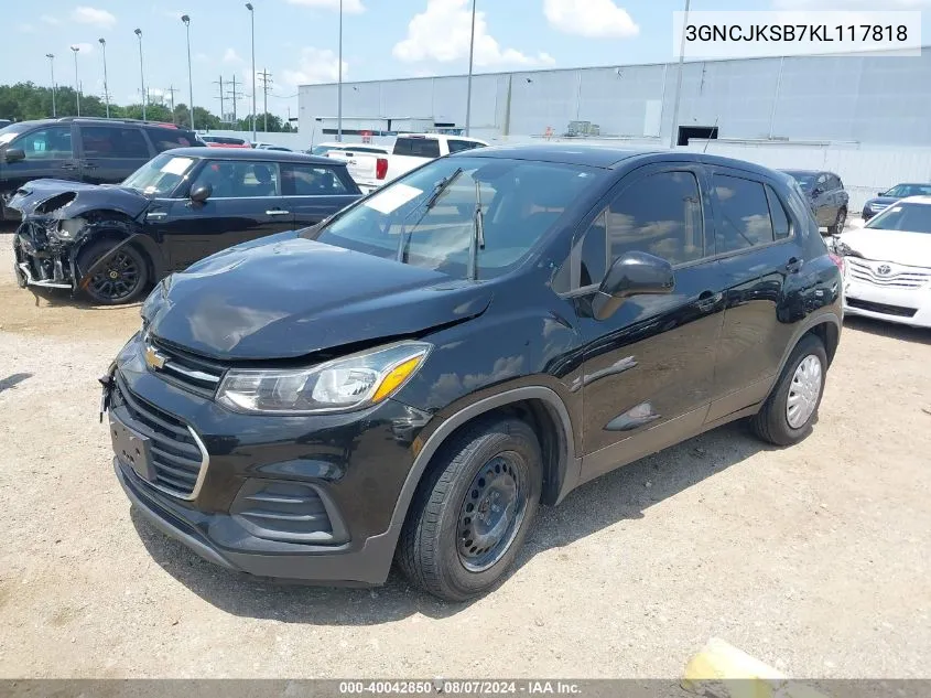 3GNCJKSB7KL117818 2019 Chevrolet Trax Ls