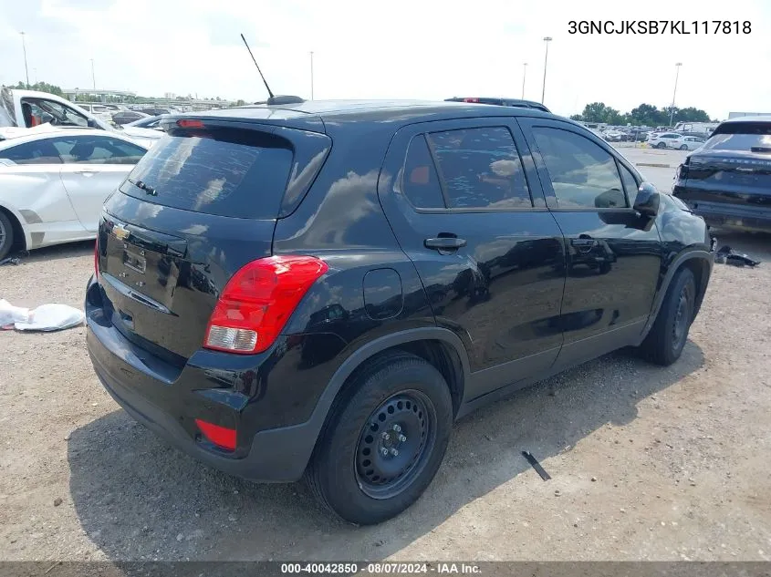 3GNCJKSB7KL117818 2019 Chevrolet Trax Ls