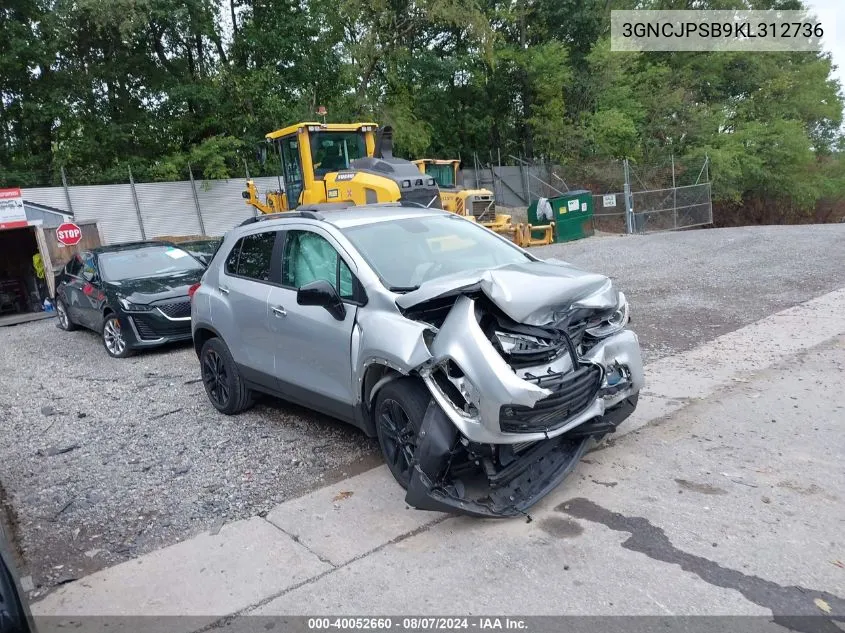 2019 Chevrolet Trax Lt VIN: 3GNCJPSB9KL312736 Lot: 40052660