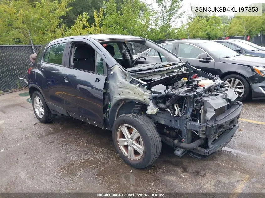 3GNCJKSB4KL197353 2019 Chevrolet Trax Ls