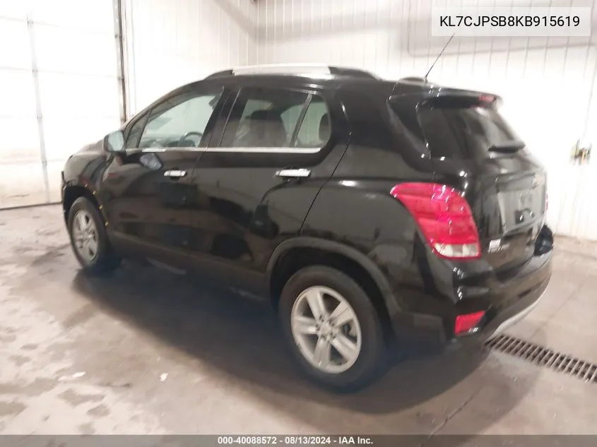 KL7CJPSB8KB915619 2019 Chevrolet Trax Lt