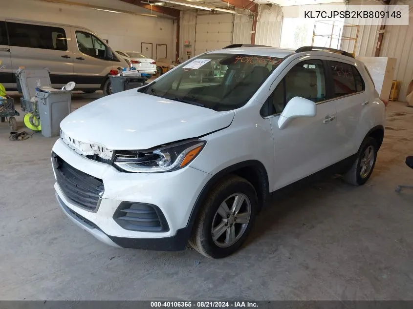 KL7CJPSB2KB809148 2019 Chevrolet Trax Lt