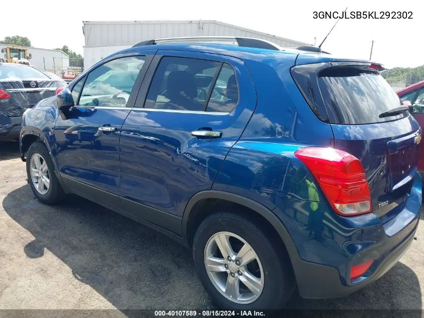 3GNCJLSB5KL292302 2019 Chevrolet Trax Lt