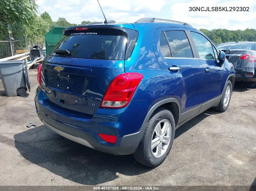 3GNCJLSB5KL292302 2019 Chevrolet Trax Lt