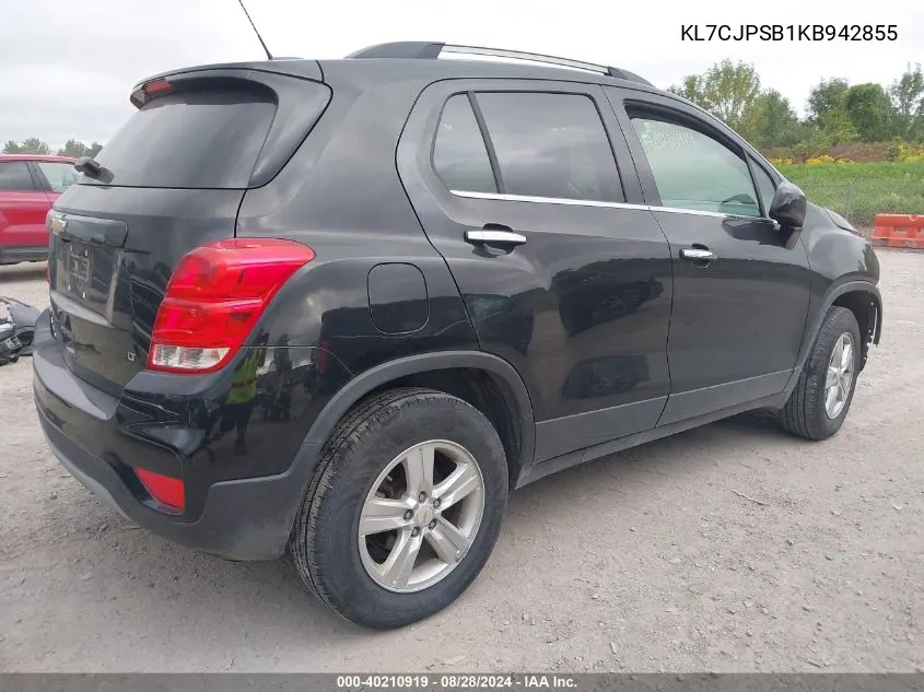 2019 Chevrolet Trax Lt VIN: KL7CJPSB1KB942855 Lot: 40210919