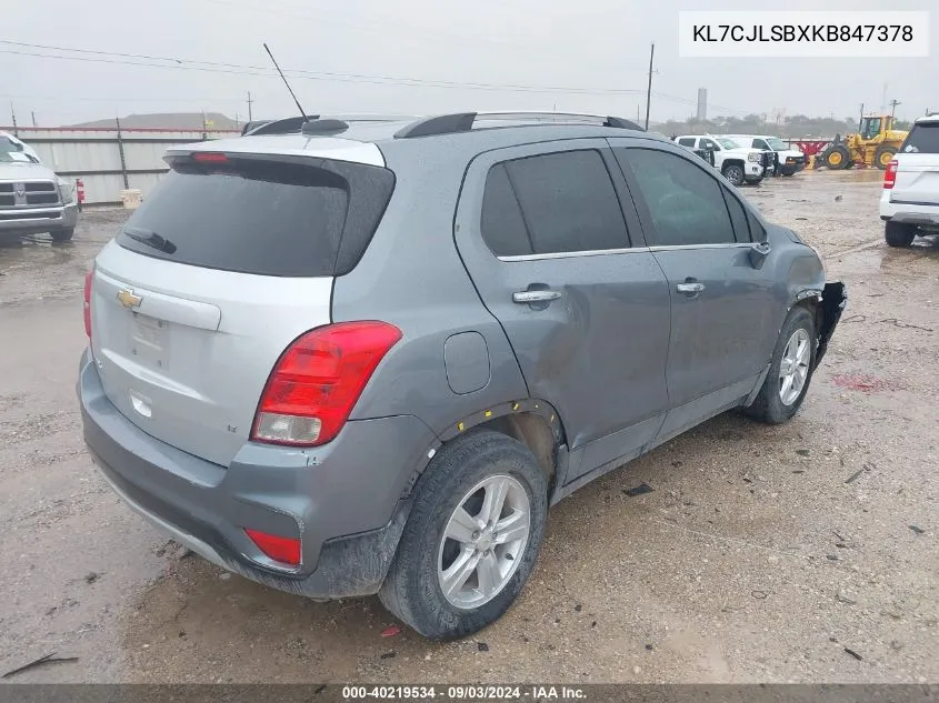 KL7CJLSBXKB847378 2019 Chevrolet Trax Lt