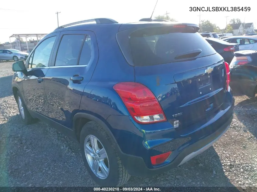 3GNCJLSBXKL385459 2019 Chevrolet Trax Lt