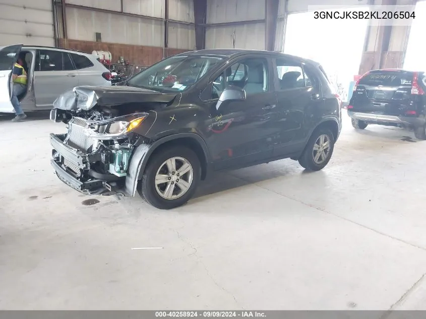 3GNCJKSB2KL206504 2019 Chevrolet Trax Ls