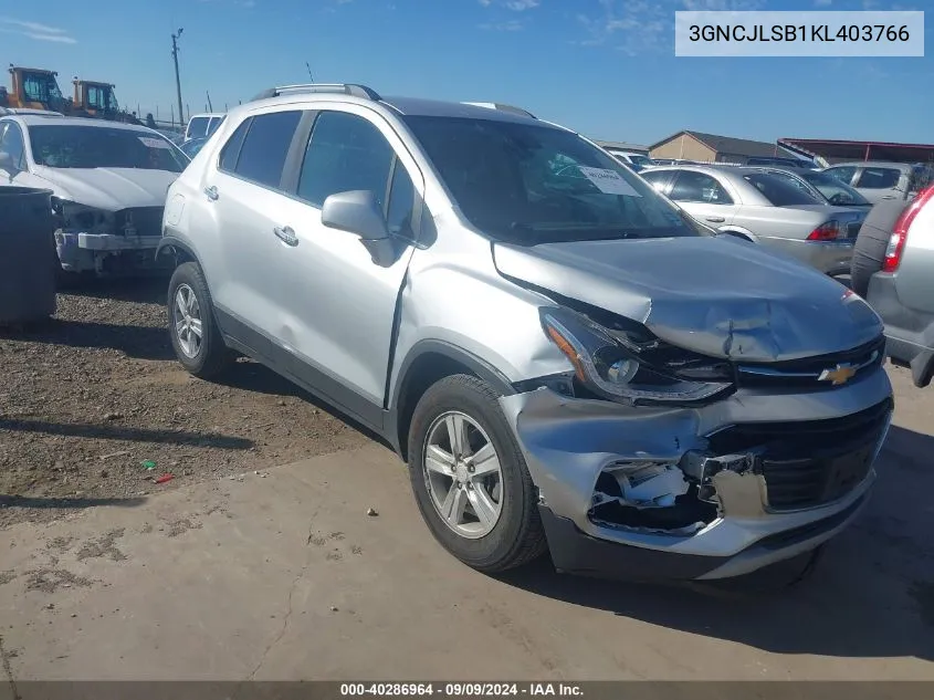 3GNCJLSB1KL403766 2019 Chevrolet Trax Lt