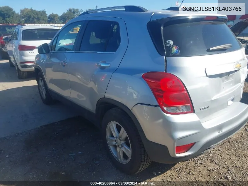 3GNCJLSB1KL403766 2019 Chevrolet Trax Lt