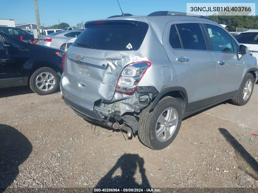 3GNCJLSB1KL403766 2019 Chevrolet Trax Lt