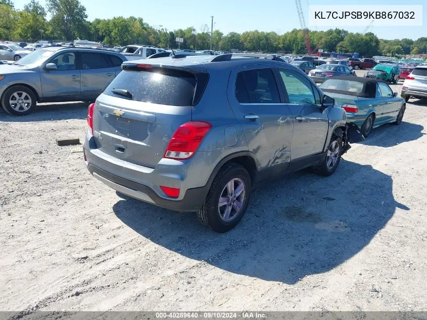 2019 Chevrolet Trax 1Lt VIN: KL7CJPSB9KB867032 Lot: 40289640