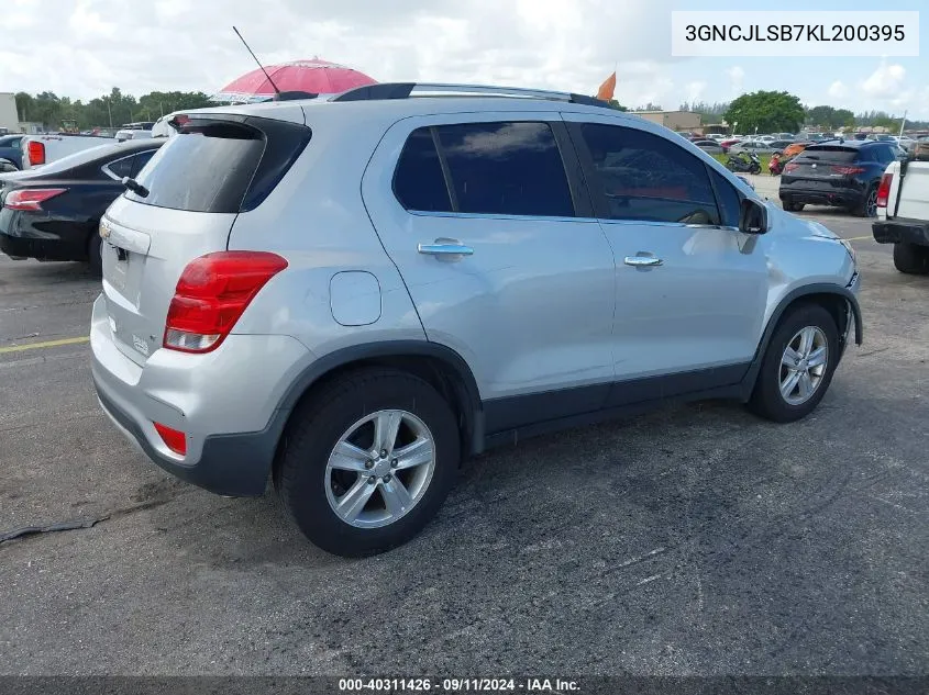 3GNCJLSB7KL200395 2019 Chevrolet Trax 1Lt