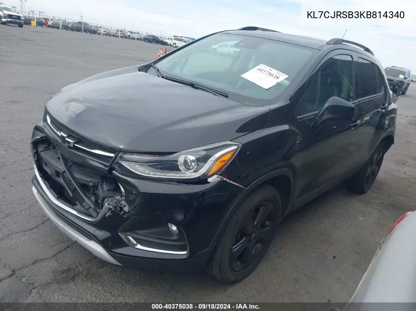 2019 Chevrolet Trax Premier VIN: KL7CJRSB3KB814340 Lot: 40375038