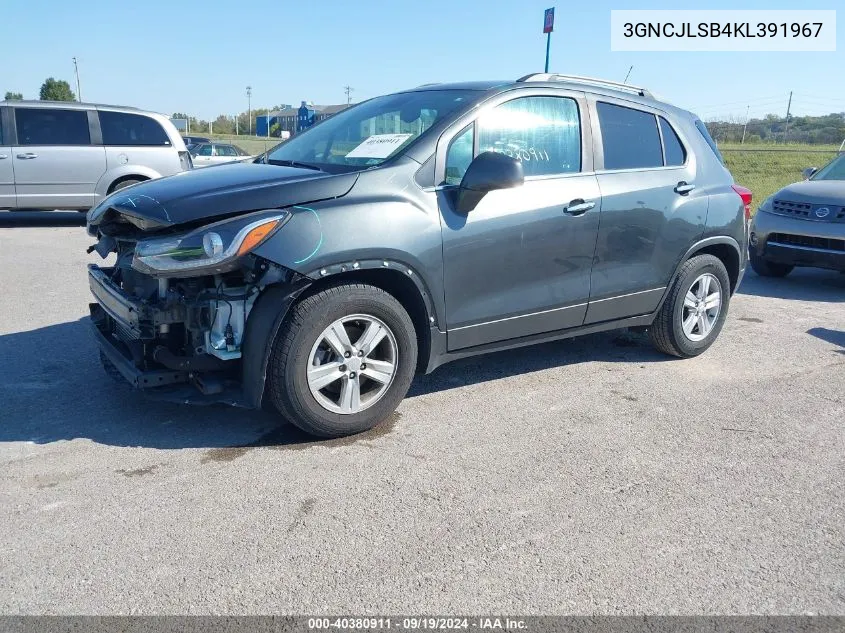 2019 Chevrolet Trax Lt VIN: 3GNCJLSB4KL391967 Lot: 40380911