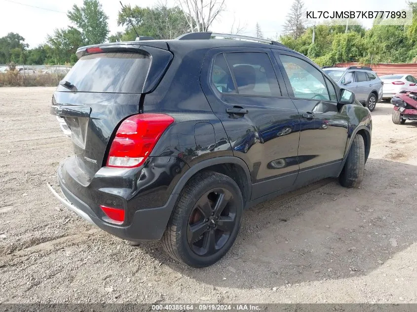 2019 Chevrolet Trax Premier VIN: KL7CJMSB7KB777893 Lot: 40385164