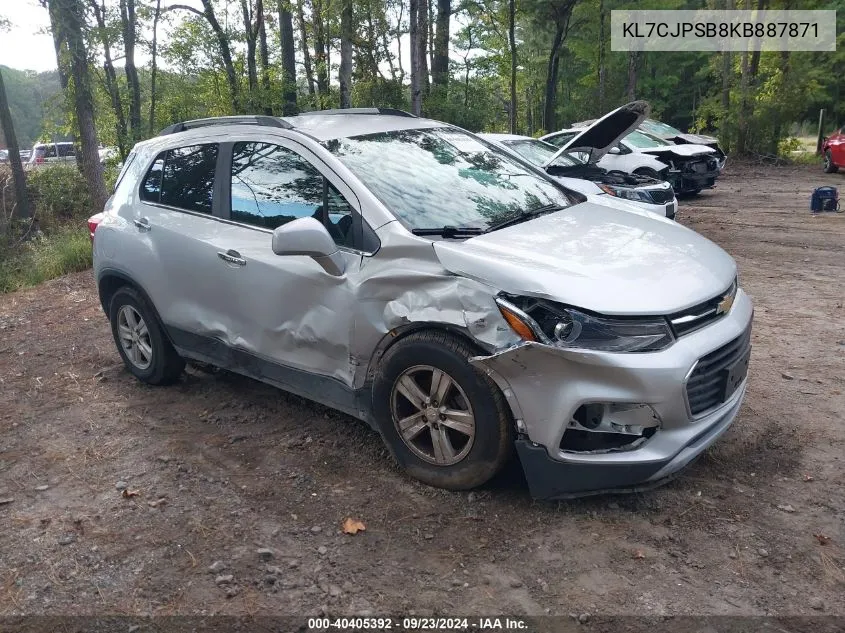 2019 Chevrolet Trax Lt VIN: KL7CJPSB8KB887871 Lot: 40405392