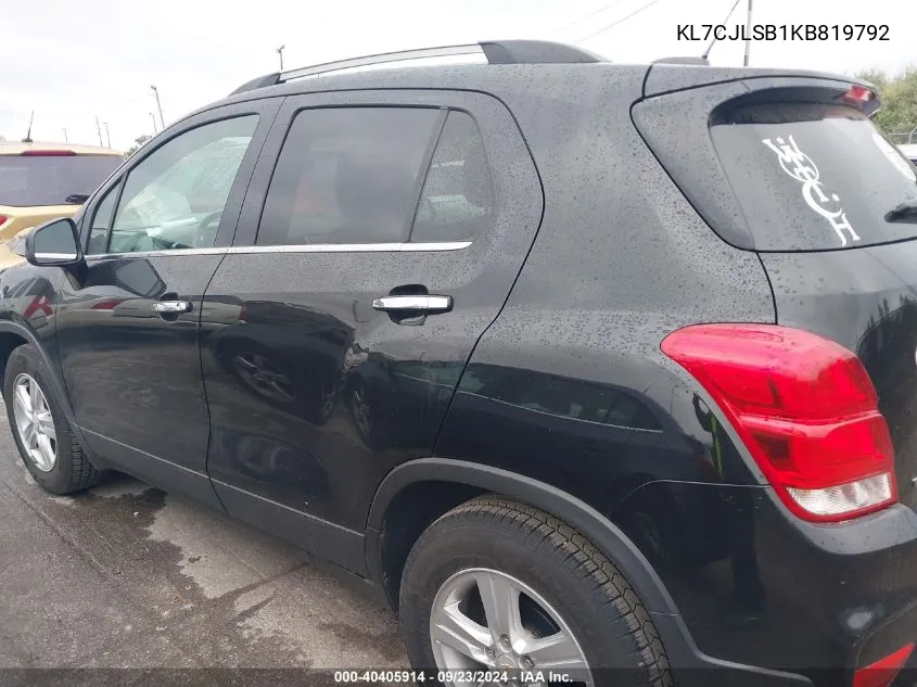 KL7CJLSB1KB819792 2019 Chevrolet Trax 1Lt