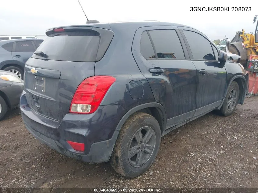 2019 Chevrolet Trax Ls VIN: 3GNCJKSB0KL208073 Lot: 40406695