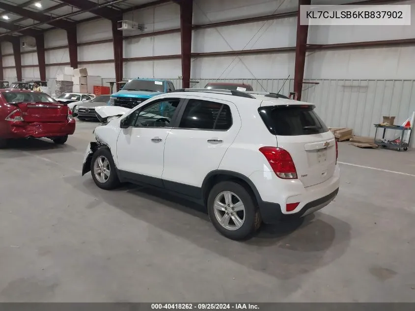 2019 Chevrolet Trax Lt VIN: KL7CJLSB6KB837902 Lot: 40418262