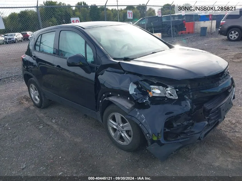 3GNCJNSB0KL285821 2019 Chevrolet Trax Ls