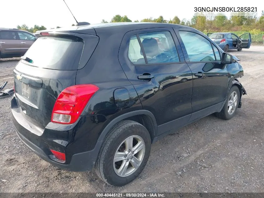 3GNCJNSB0KL285821 2019 Chevrolet Trax Ls