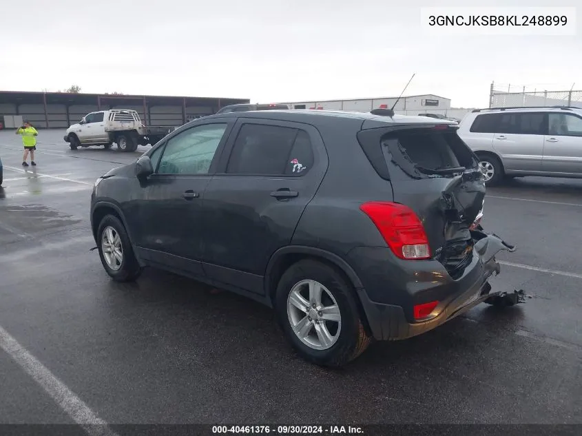 2019 Chevrolet Trax Ls VIN: 3GNCJKSB8KL248899 Lot: 40461376