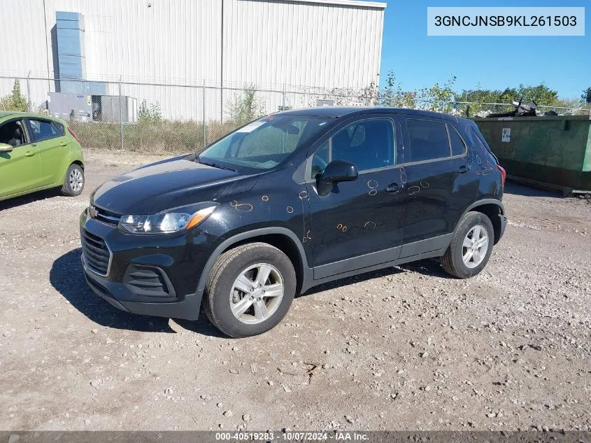 3GNCJNSB9KL261503 2019 Chevrolet Trax Ls