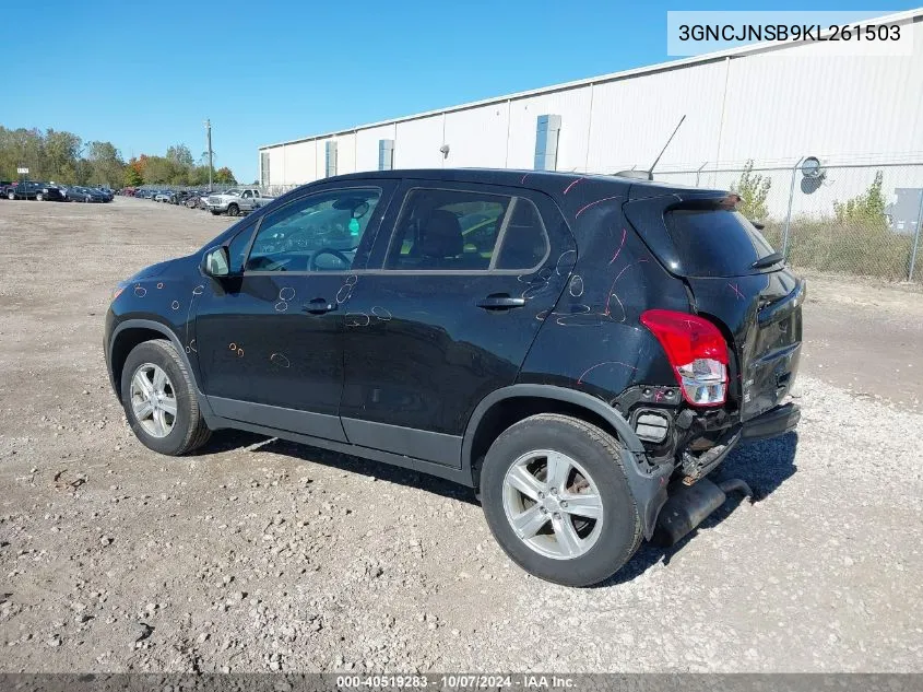 3GNCJNSB9KL261503 2019 Chevrolet Trax Ls