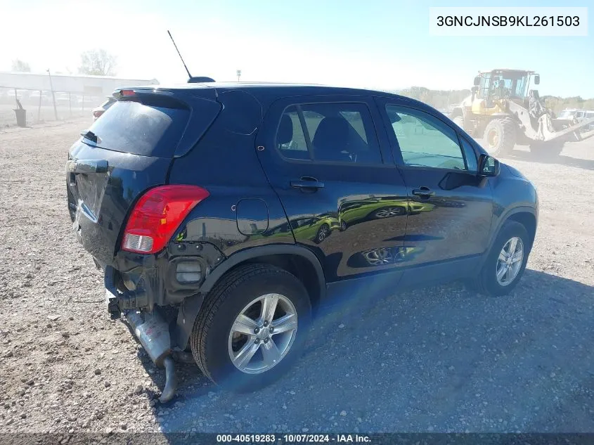 3GNCJNSB9KL261503 2019 Chevrolet Trax Ls