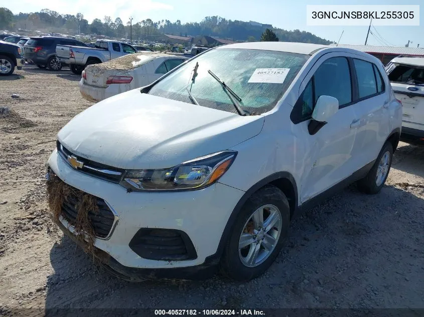 2019 Chevrolet Trax Ls VIN: 3GNCJNSB8KL255305 Lot: 40527182