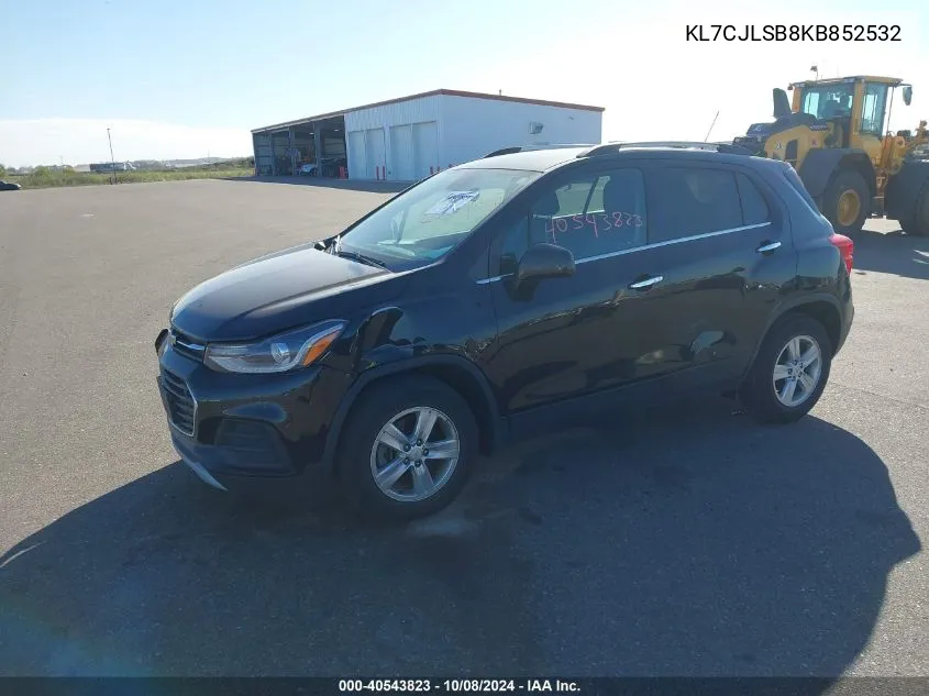 2019 Chevrolet Trax 1Lt VIN: KL7CJLSB8KB852532 Lot: 40543823