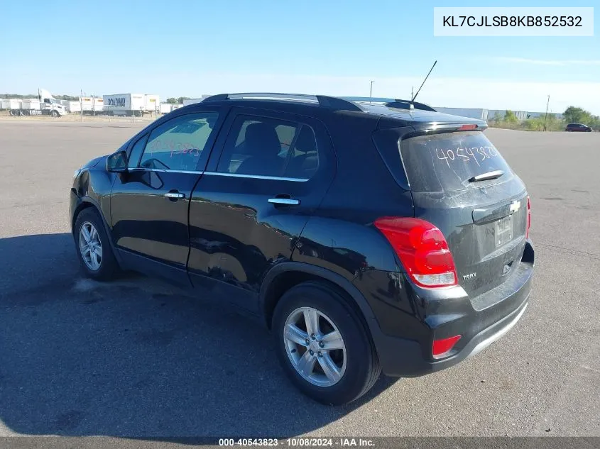 2019 Chevrolet Trax 1Lt VIN: KL7CJLSB8KB852532 Lot: 40543823