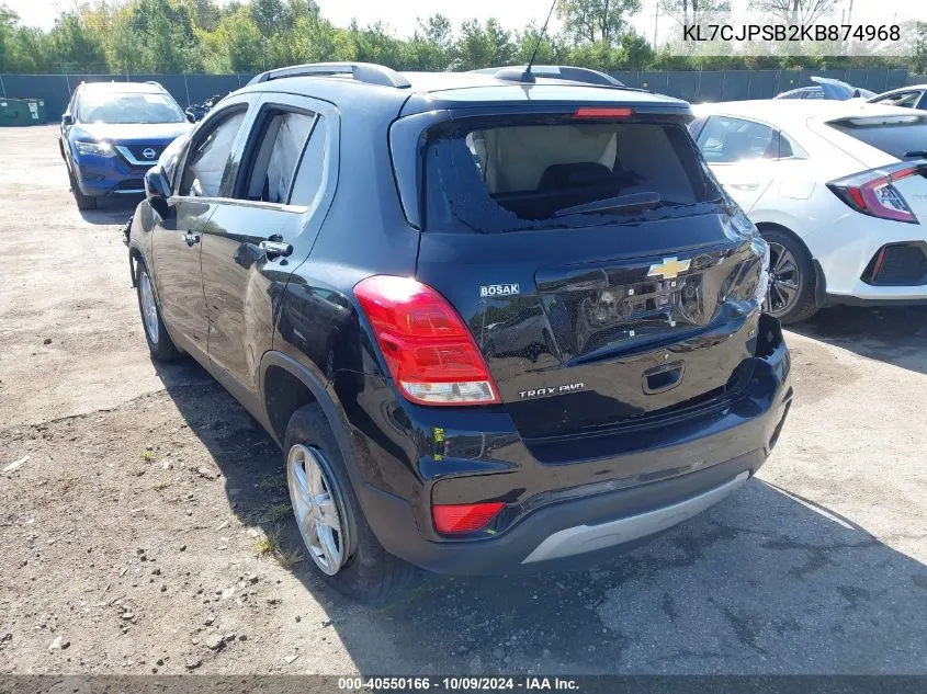 2019 Chevrolet Trax Lt VIN: KL7CJPSB2KB874968 Lot: 40550166