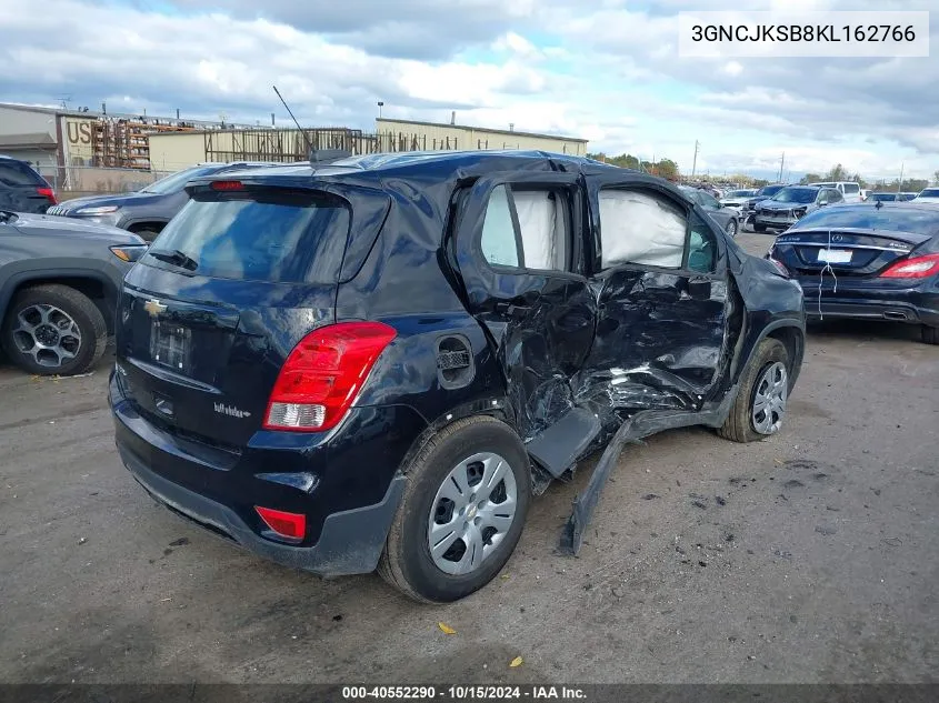 2019 Chevrolet Trax Ls VIN: 3GNCJKSB8KL162766 Lot: 40552290