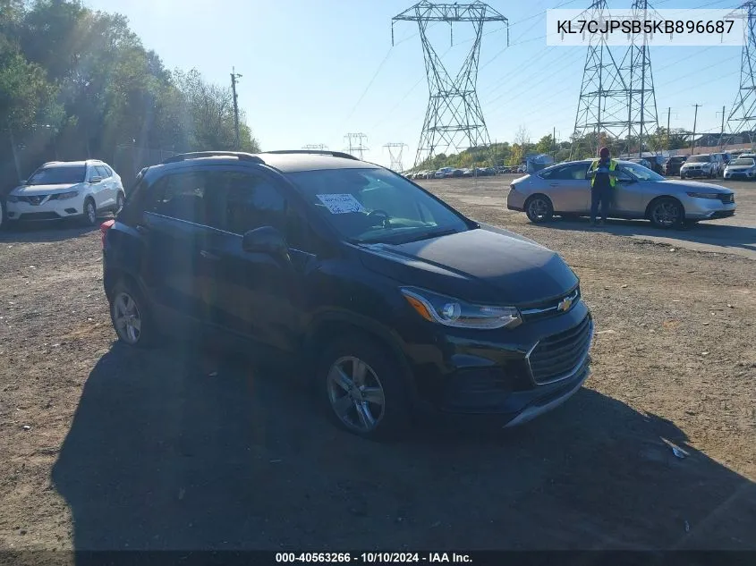 2019 Chevrolet Trax Lt VIN: KL7CJPSB5KB896687 Lot: 40563266