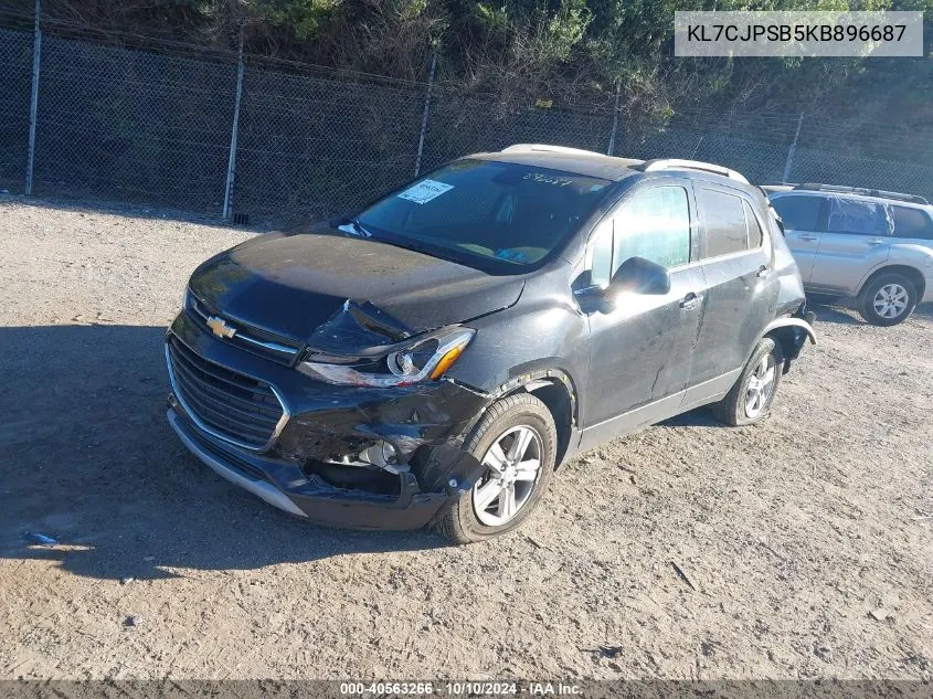 2019 Chevrolet Trax Lt VIN: KL7CJPSB5KB896687 Lot: 40563266