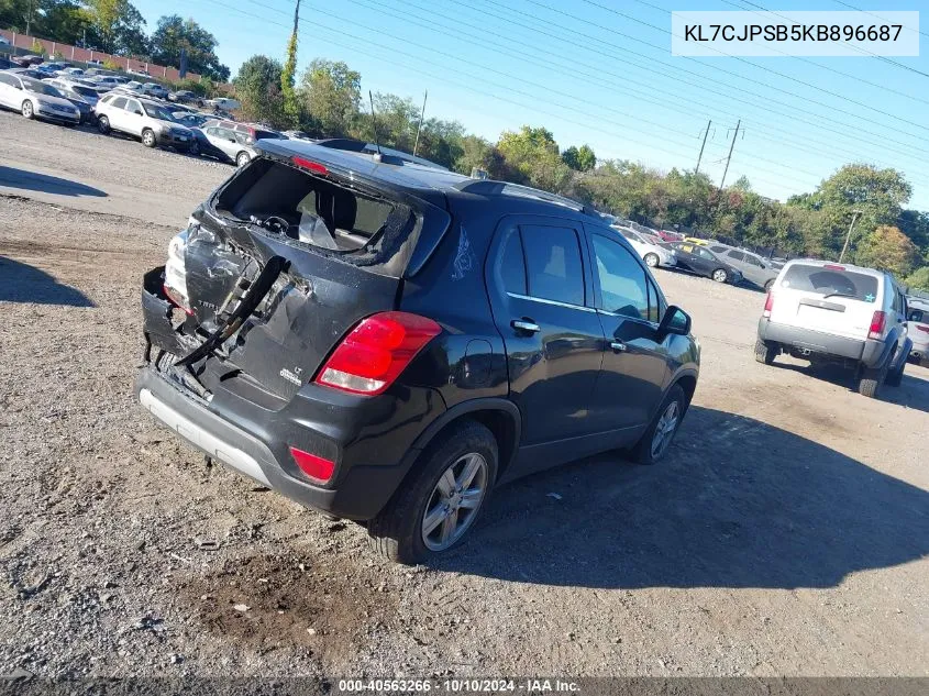 2019 Chevrolet Trax Lt VIN: KL7CJPSB5KB896687 Lot: 40563266