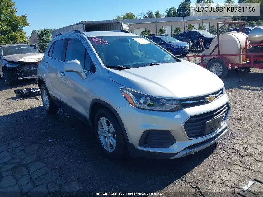 2019 Chevrolet Trax Lt VIN: KL7CJLSB1KB781156 Lot: 40566005