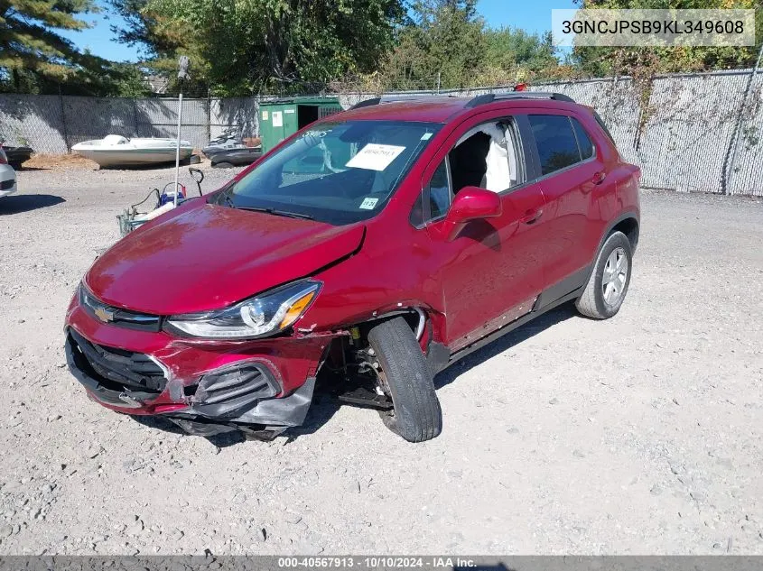 2019 Chevrolet Trax Lt VIN: 3GNCJPSB9KL349608 Lot: 40567913