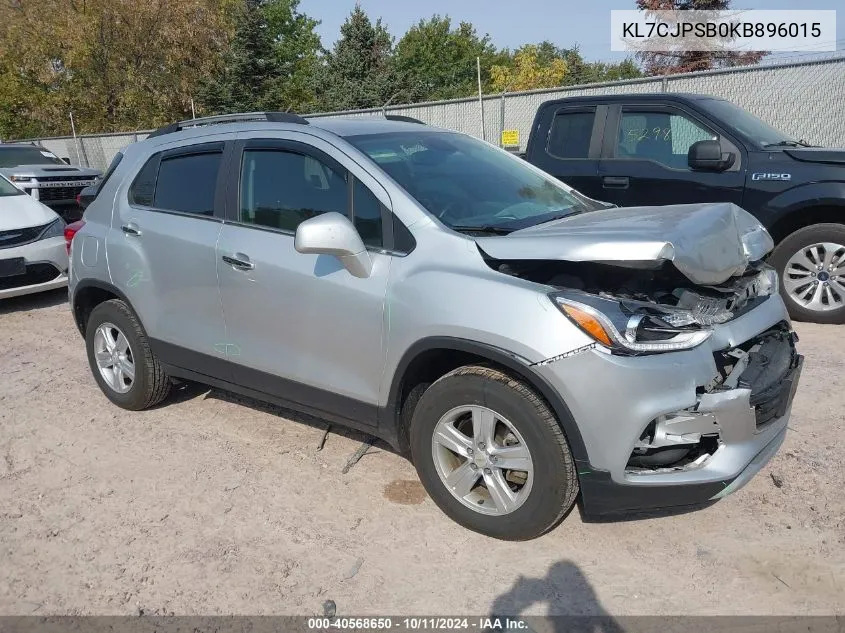 2019 Chevrolet Trax 1Lt VIN: KL7CJPSB0KB896015 Lot: 40568650